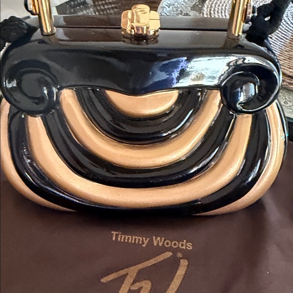Timmy Woods Black and Gold Small Bag - Picture 5 of 9